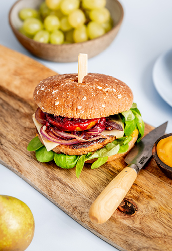Winterburger mit Kürbis-Trauben-Senf Winterburger mit Kürbis-Trauben-Senf