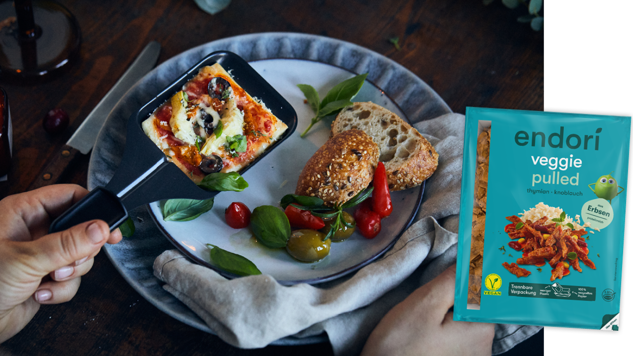 Mini pizza mit endori veggie pulled Mini pizza mit endori veggie pulled