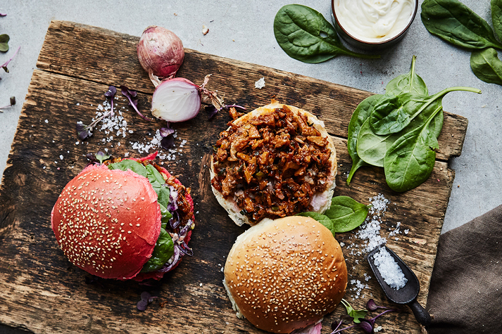 endori BBQ Burger veggie pulled thymian knoblauch Rezept endori BBQ Burger veggie pulled thymian knoblauch Rezept