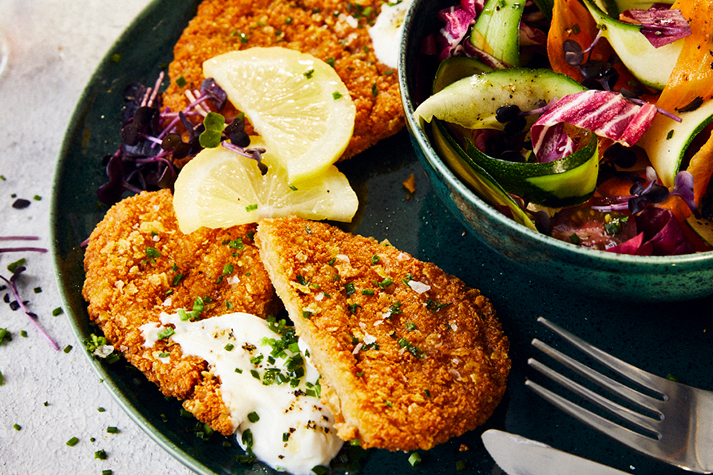 endori Gemüsesalat veggie schnitzel Rezept endori Gemüsesalat veggie schnitzel Rezept
