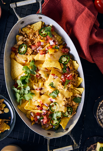 Vegane Chili-Käse-Nachos