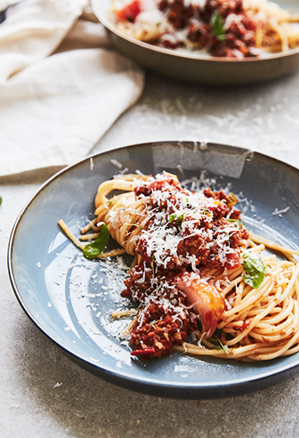 Pasta Bolognese mit endori veganem Hack Pasta Bolognese mit endori veganem Hack