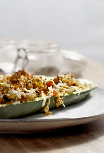Gefüllte Zucchini Gefüllte Zucchini