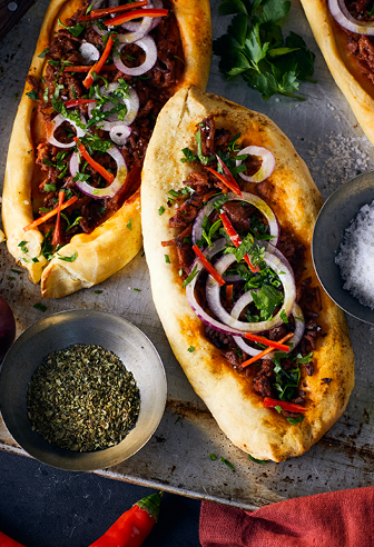 Pide mit veganem Hack Pide mit veganem Hack