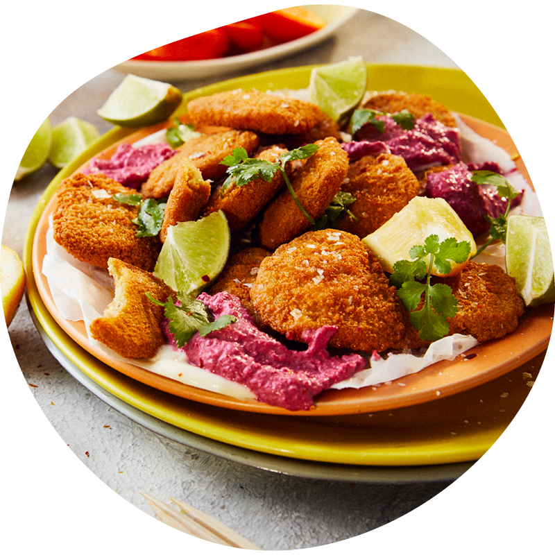 endori veggie nuggets mit Rote Beete Dip endori veggie nuggets mit Rote Beete Dip