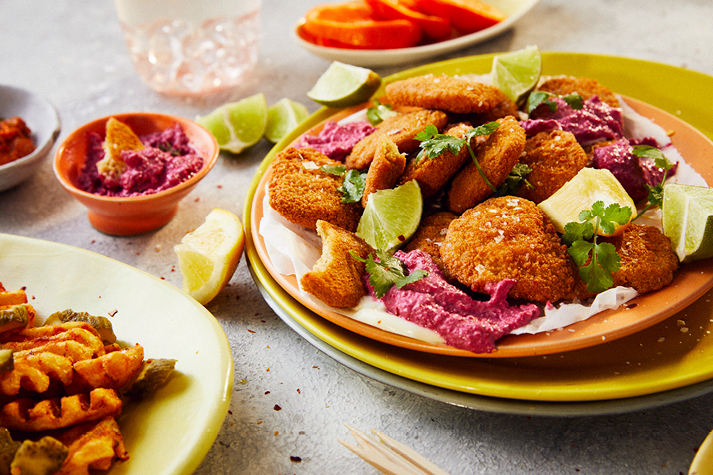 endori veggie nuggets Rote Bete Apfel Dip Rezept endori veggie nuggets Rote Bete Apfel Dip Rezept